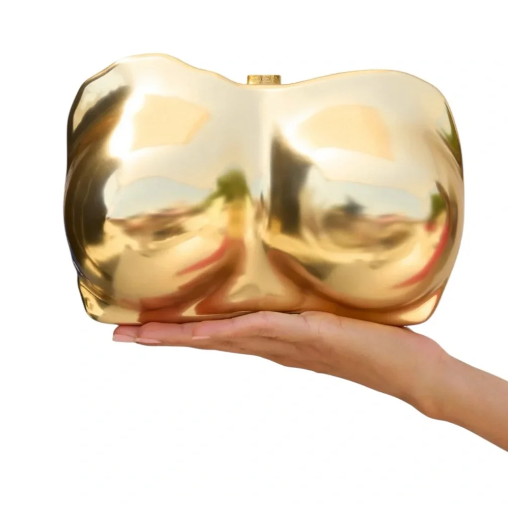 Cult Gaia Reina Gold Clutch - Picture 2 of 6